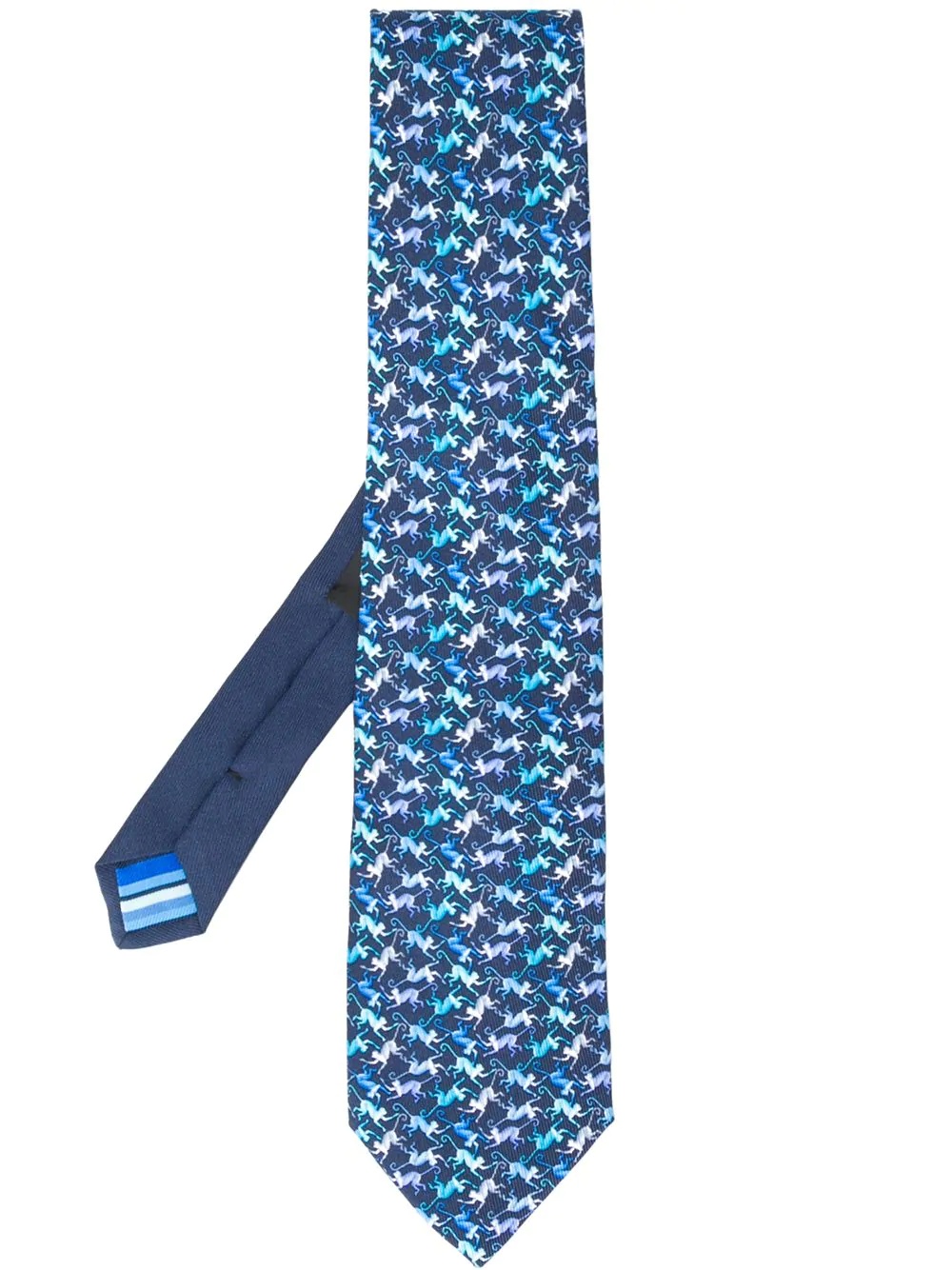 monkey print tie - 1