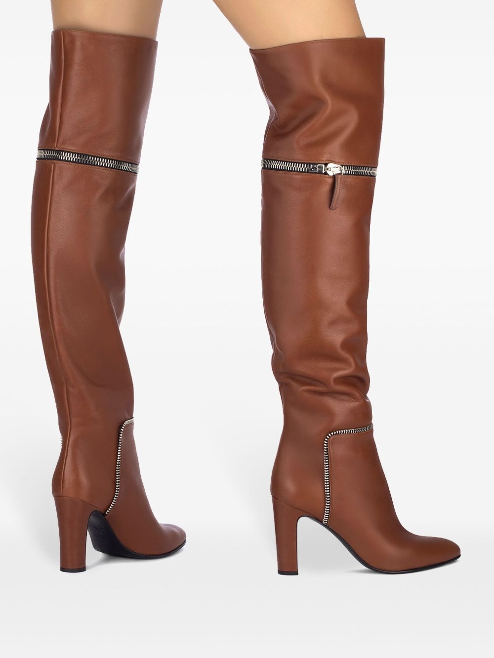 Joana 90mm zip-embellished boots - 4