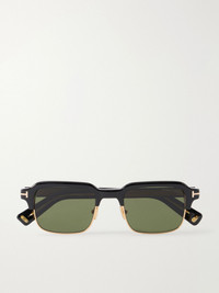 TOM FORD Icon Square-Frame Acetate Sunglasses Black - TI0032@5052E52E ...