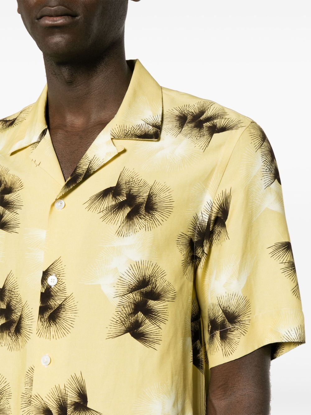 abstract-print camp-collar shirt - 5