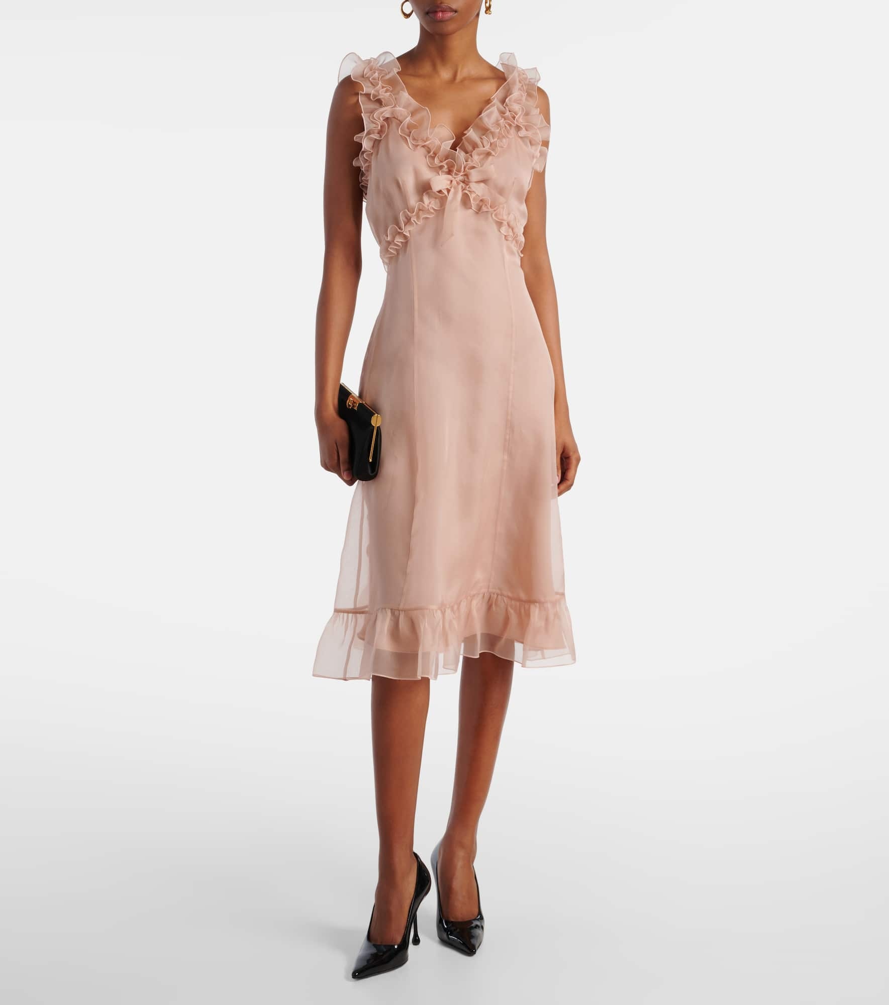 Ruffled silk organza minidress - 2