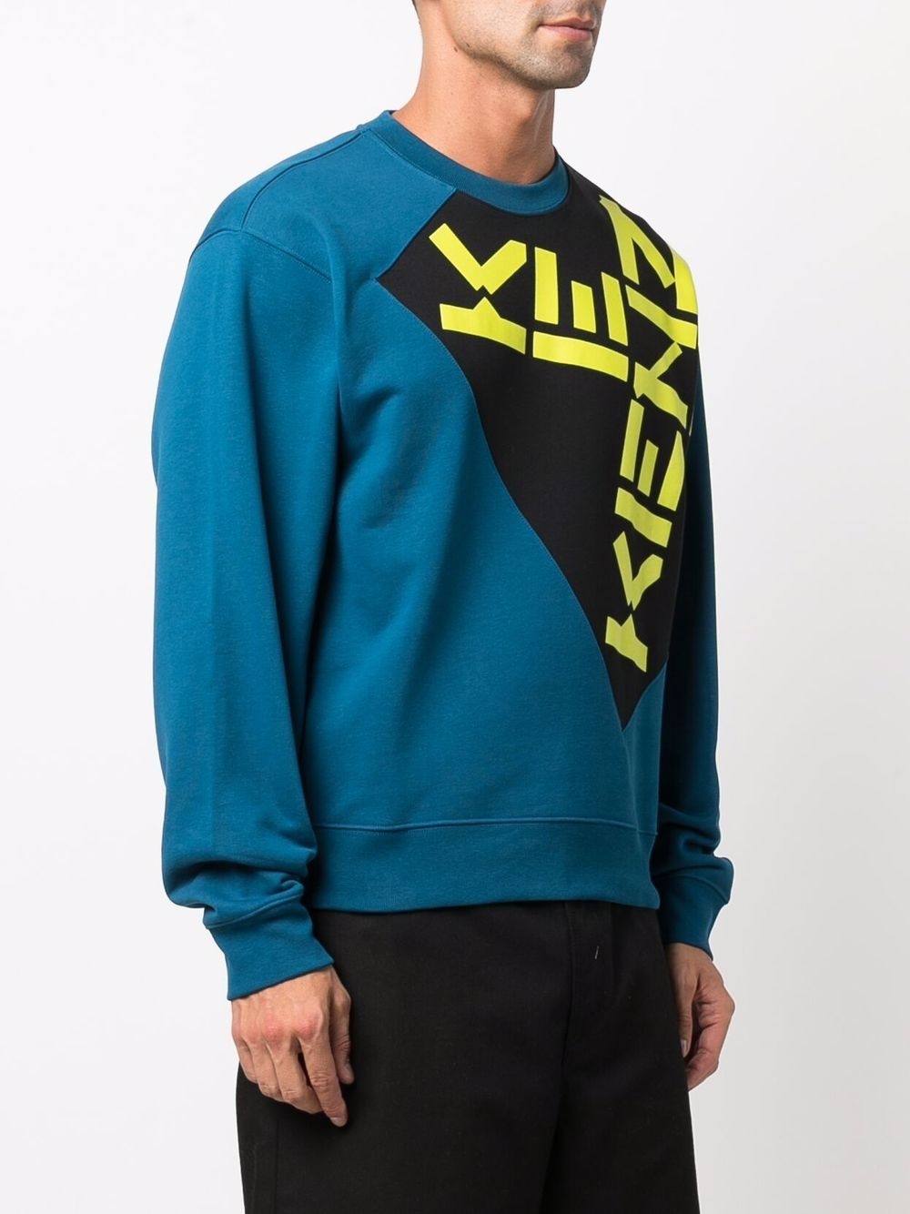 logo-print colour-block sweatshirt - 3