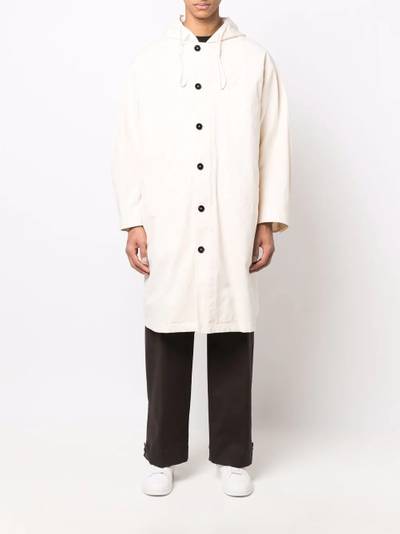 Jil Sander oversized hooded parka coat outlook