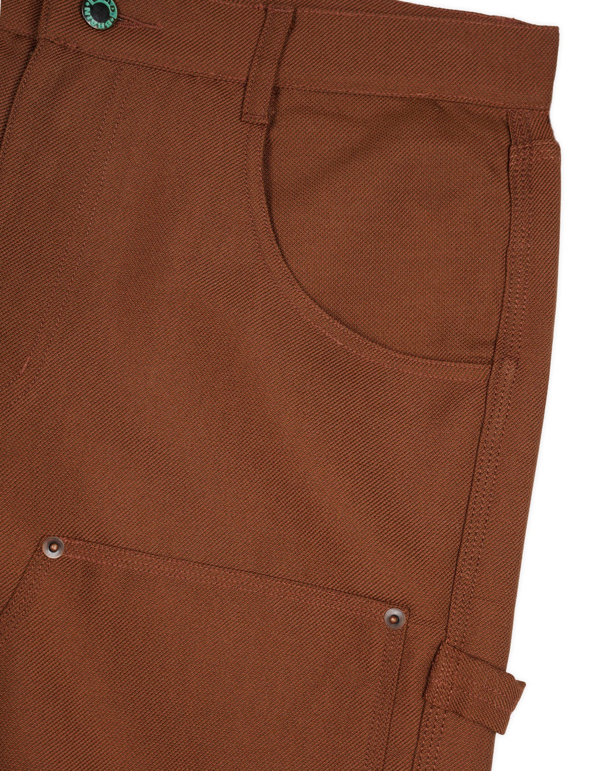Serge Wool Double Knee Utility Pant - Brown - 3