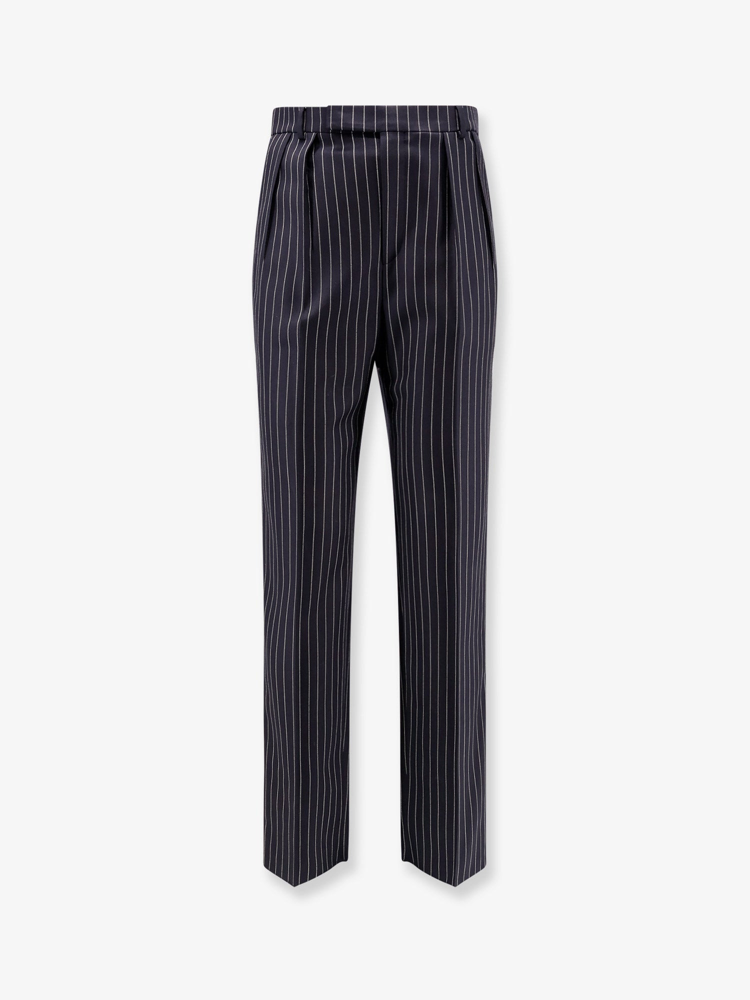 Celine Keith Wool Trousers With Pinstripe Motif - 1