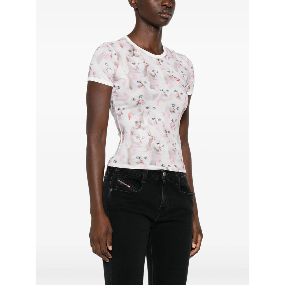 Diesel White Tops - T-Shirts & Jerseys Women - 5
