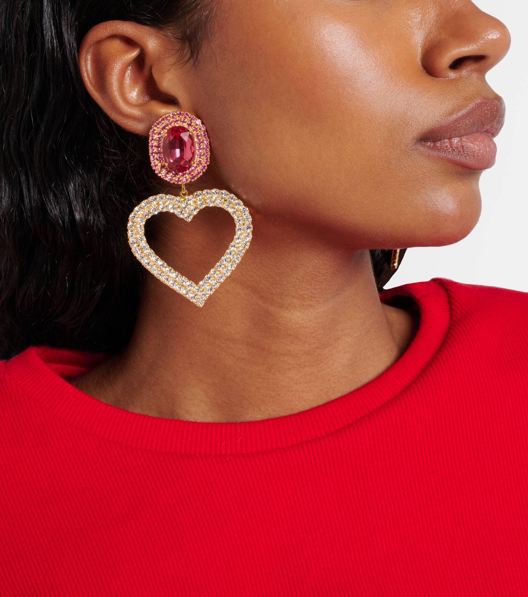 Crystal-embellished clip-on earrings - 3