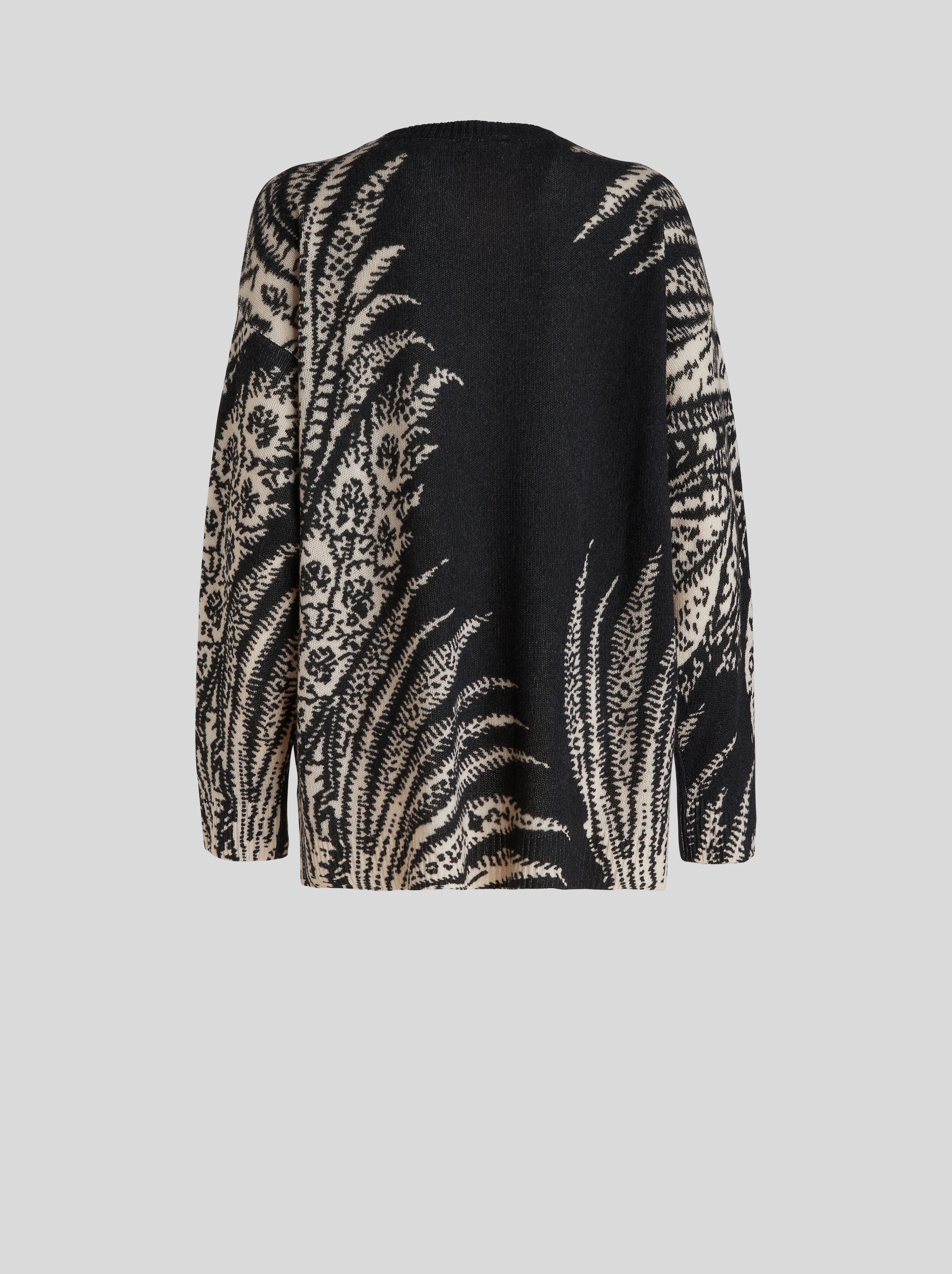 FOLIAGE PRINT WOOL JUMPER - 5