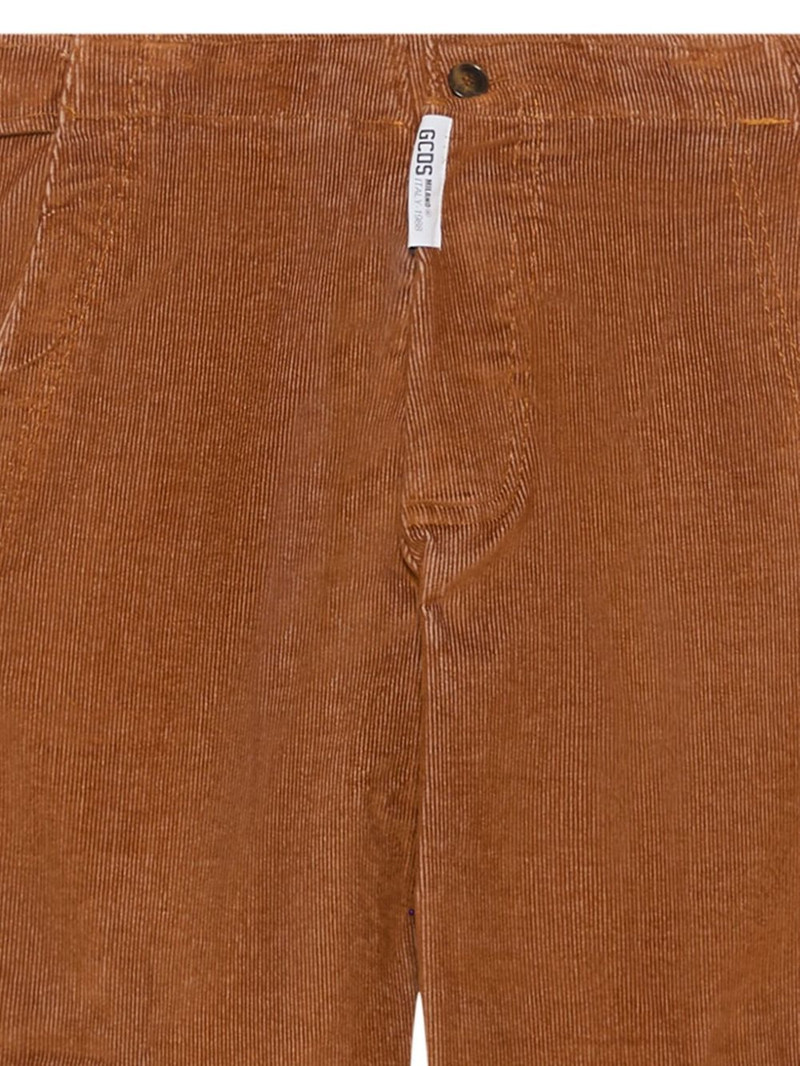 GCDS corduroy straight-leg trousers outlook
