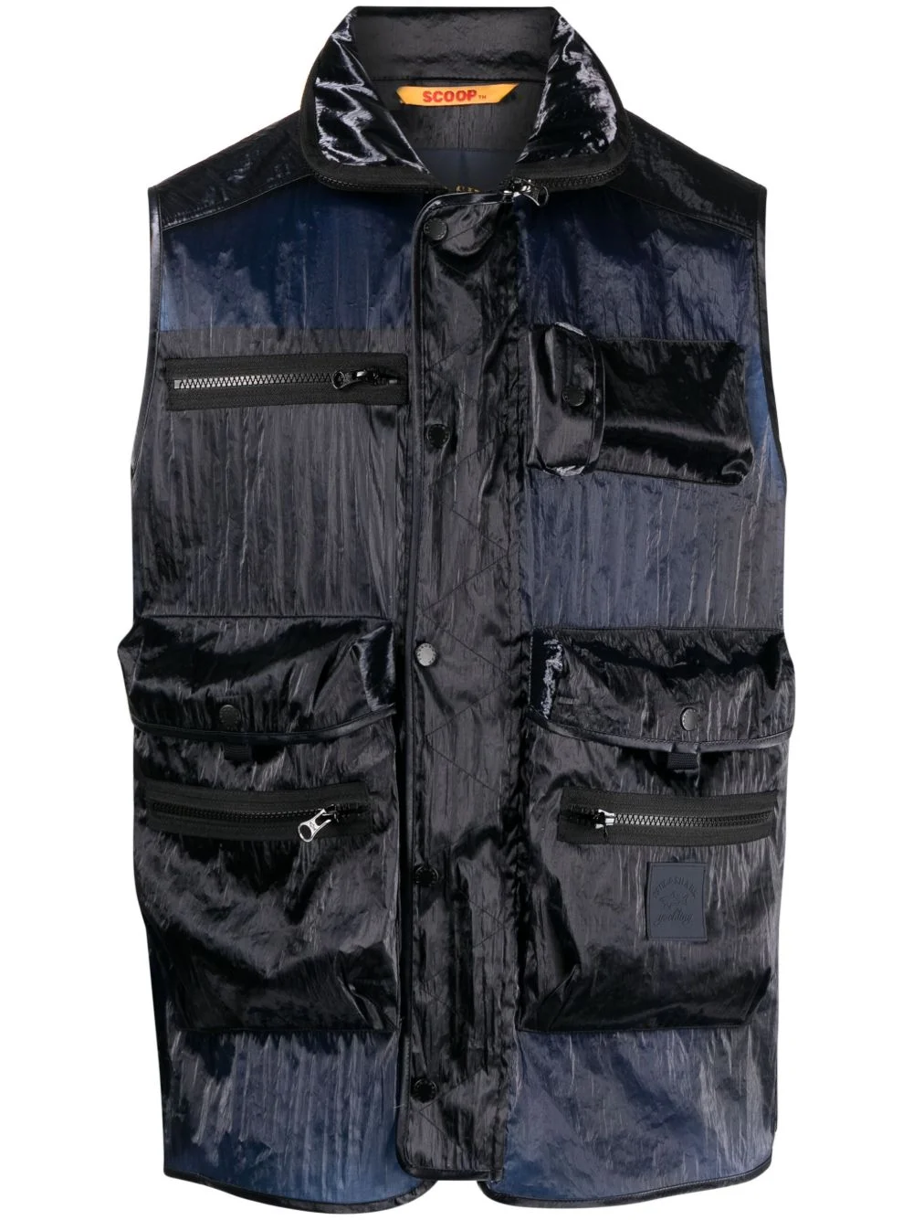 multi-pocket design gilet - 1