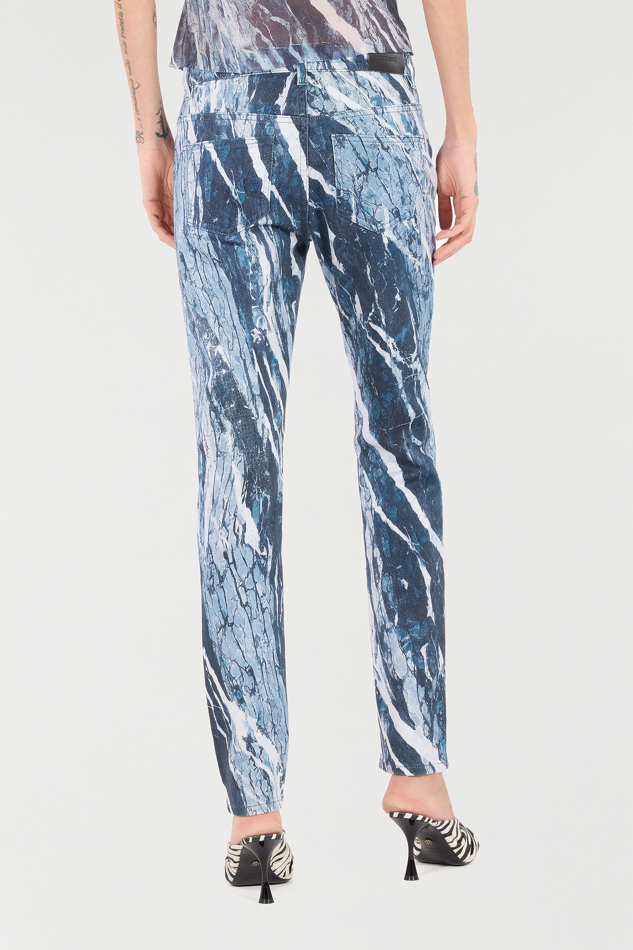 Pants With Marble Print - 4