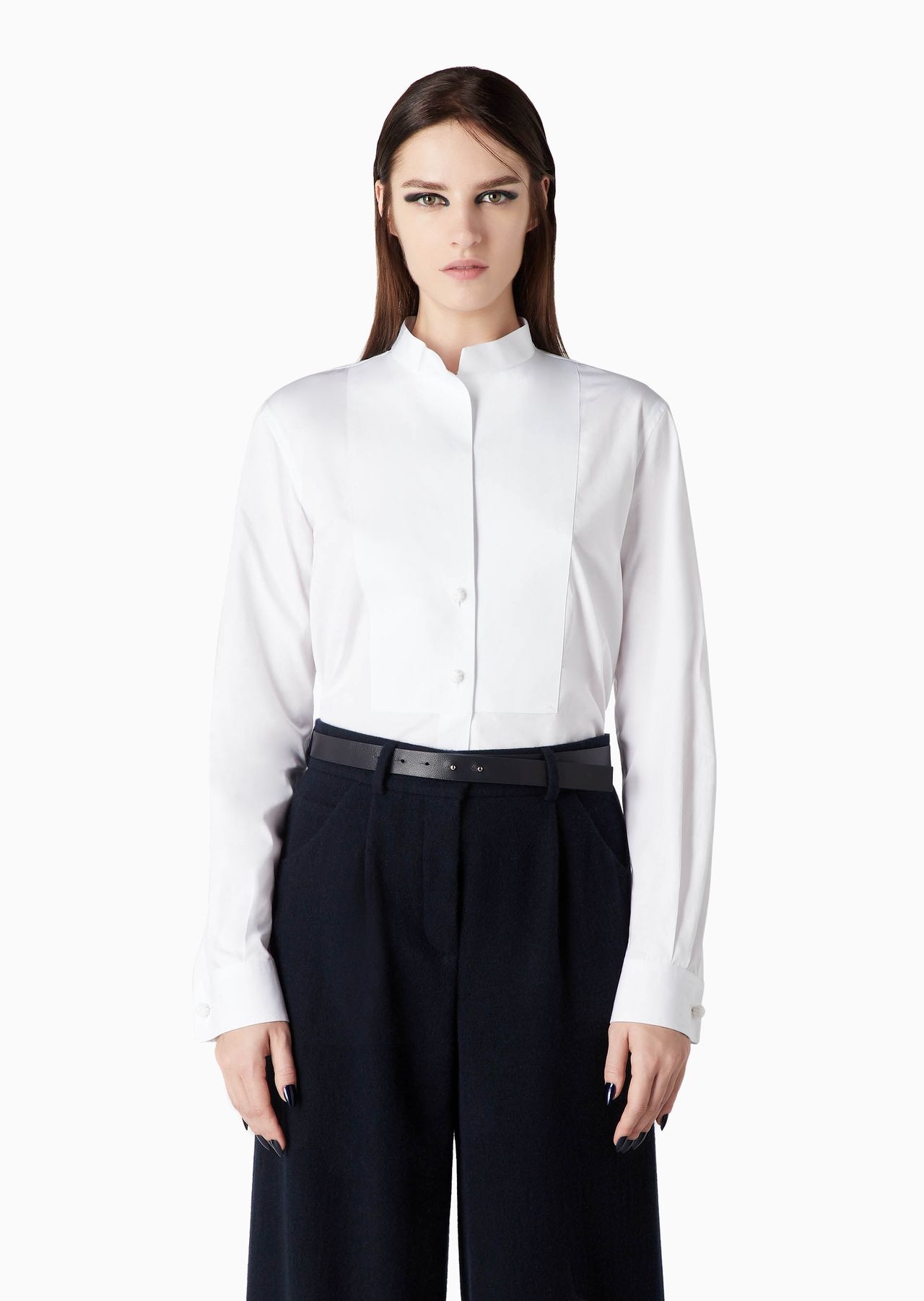 Tuxedo shirt in cotton poplin - 2