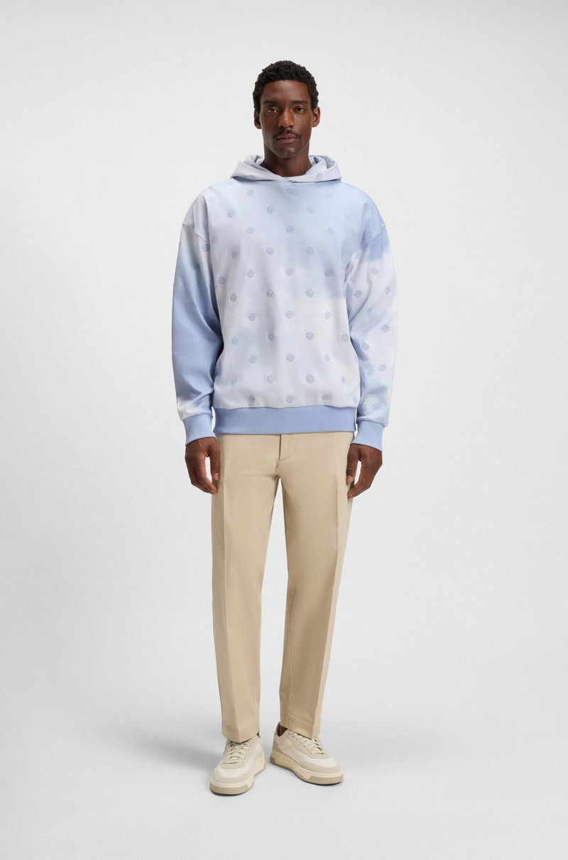BOSS CLOUD-ARTWORK HOODIE WITH DOUBLE B MONOGRAMS outlook