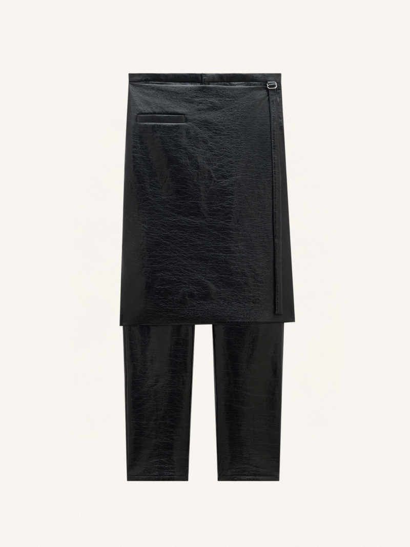 OVERSKIRT VINYL TAILORED PANTS 1