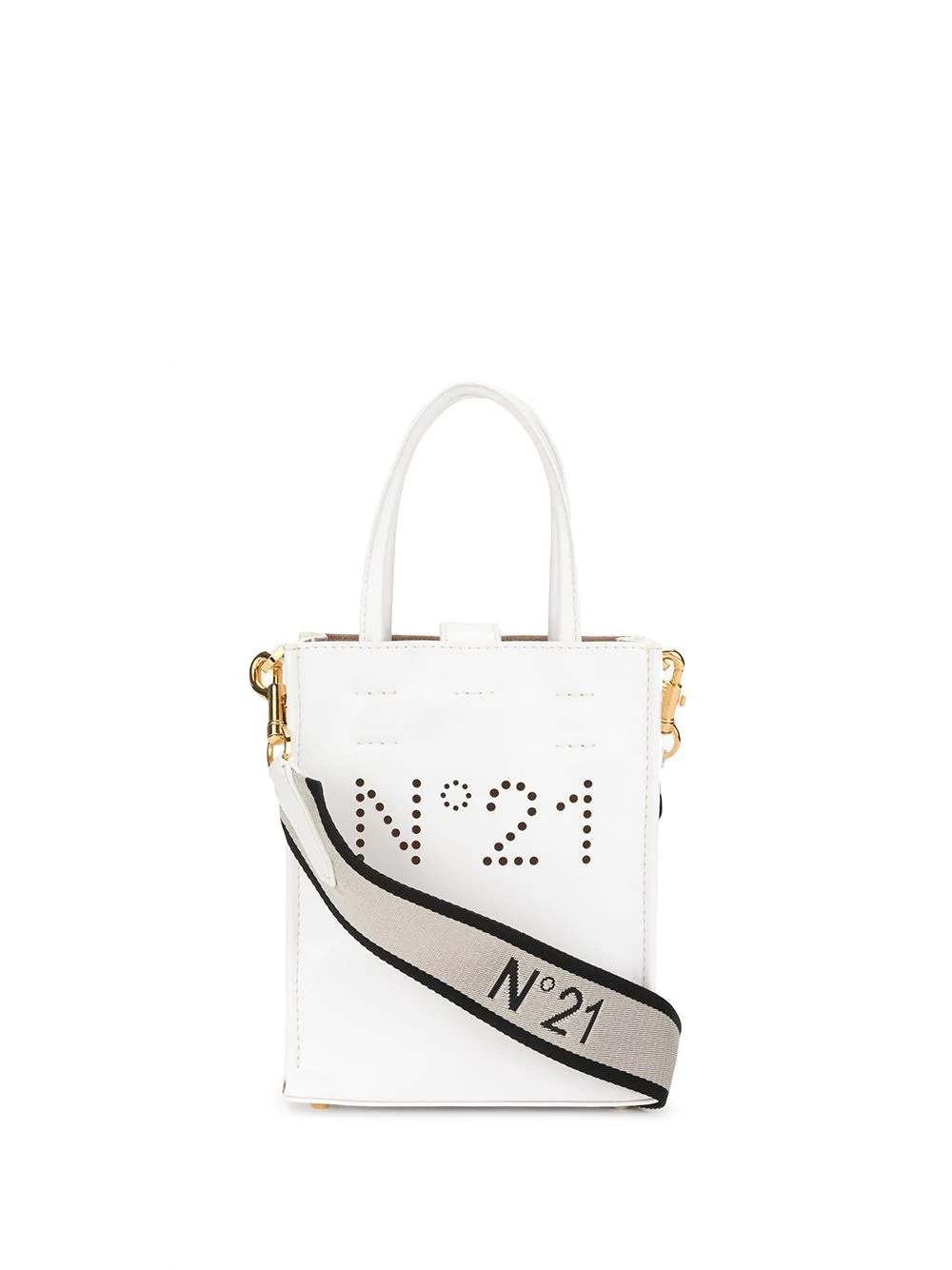 perforated logo tote - 1