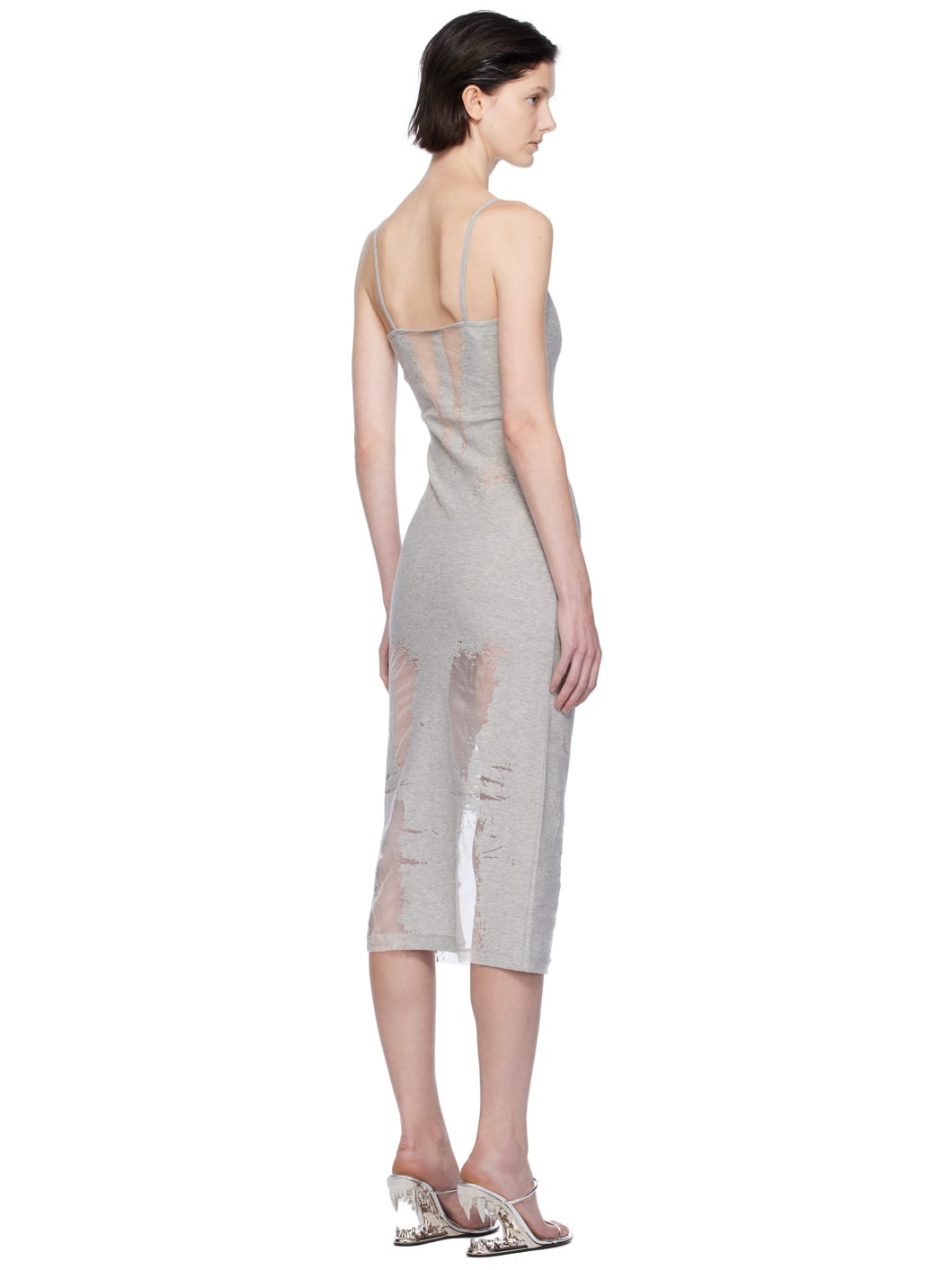Gray D-Hoper-Devo Midi Dress - 3