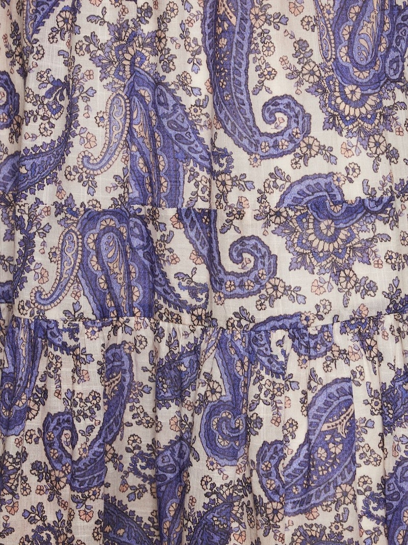 Devi printed lace-up cotton maxi dress - 4