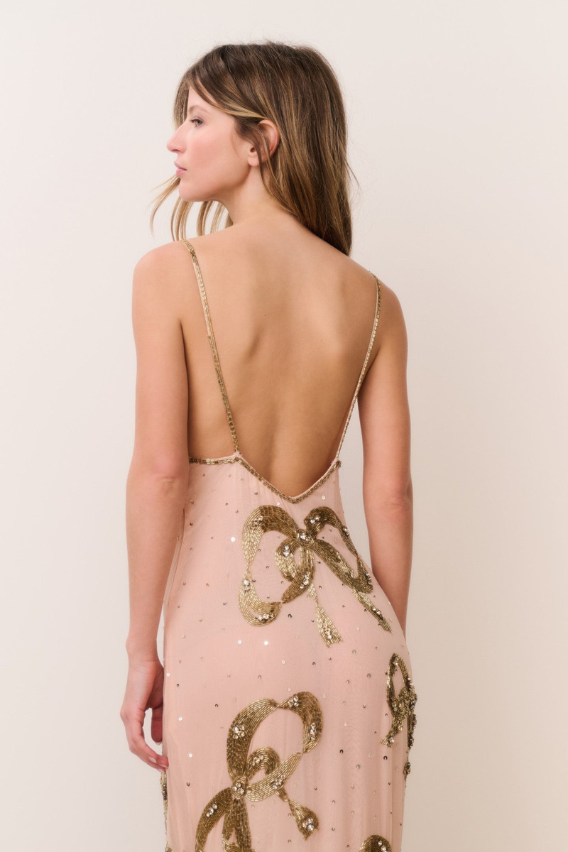 Berisa Beaded Bow Maxi Dress 6