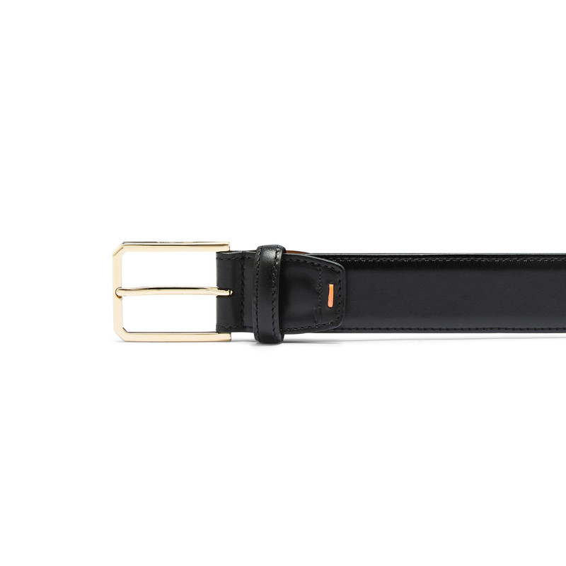 Santoni Grey leather adjustable belt outlook