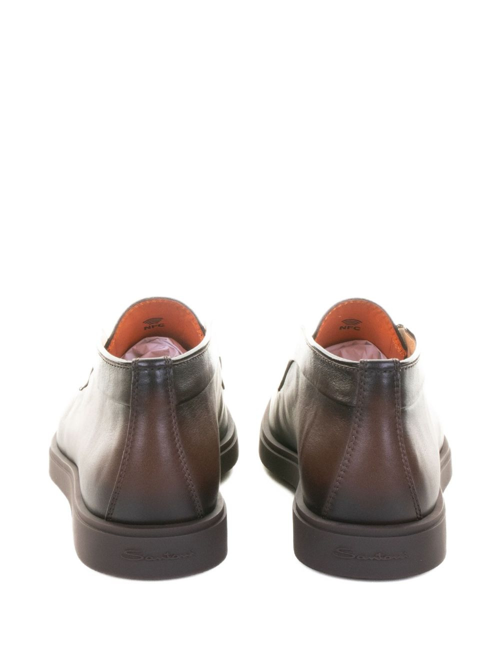 panelled leather boots - 3