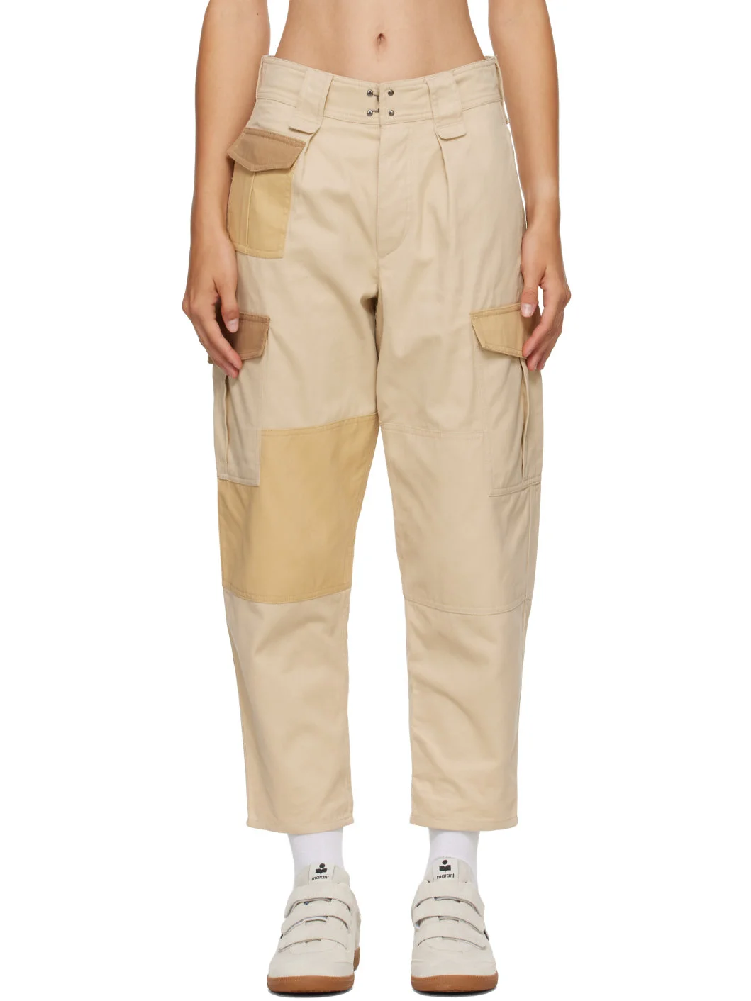 Beige Renzae Cargo Pants - 1