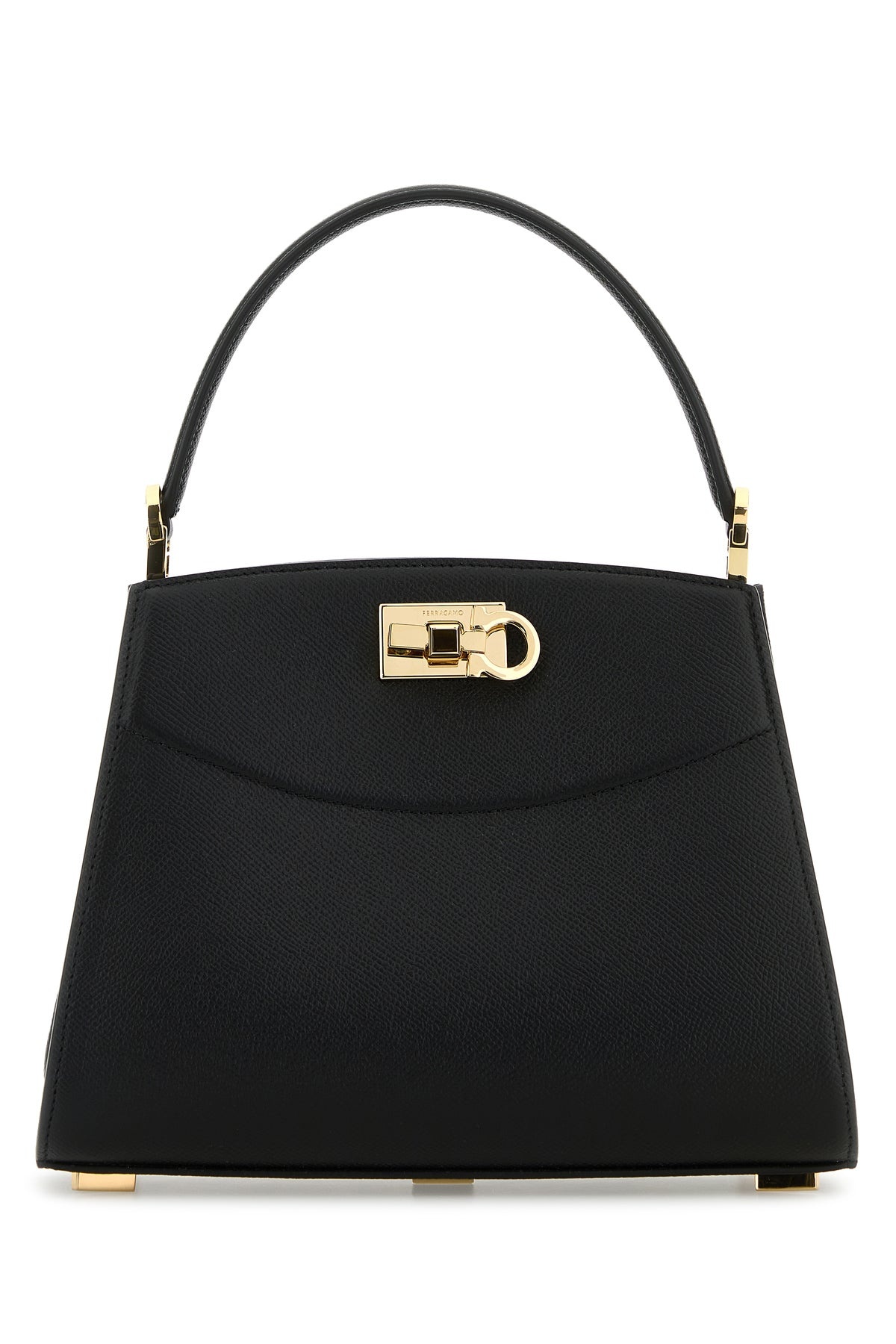 Black leather small Studio Box handbag - 1