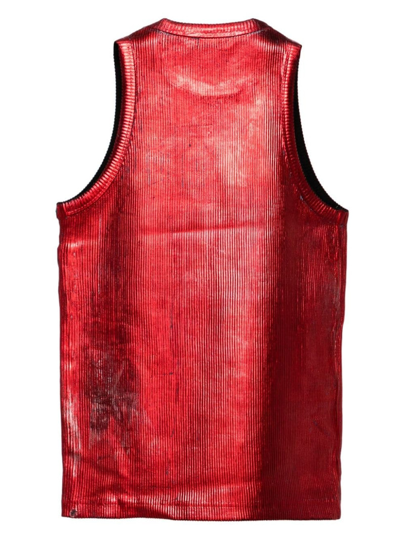 pushBUTTON metallic-effect tank top outlook