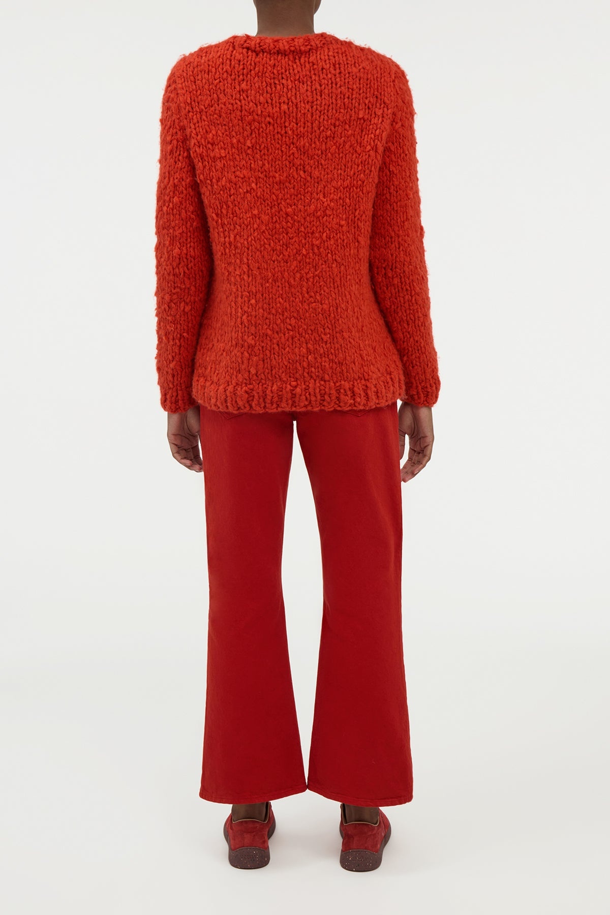 Lawrence Knit Sweater in Antelope Orange Welfat Cashmere - 4