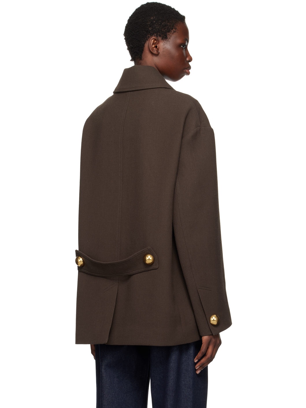 Brown Short Belted Coat - 3