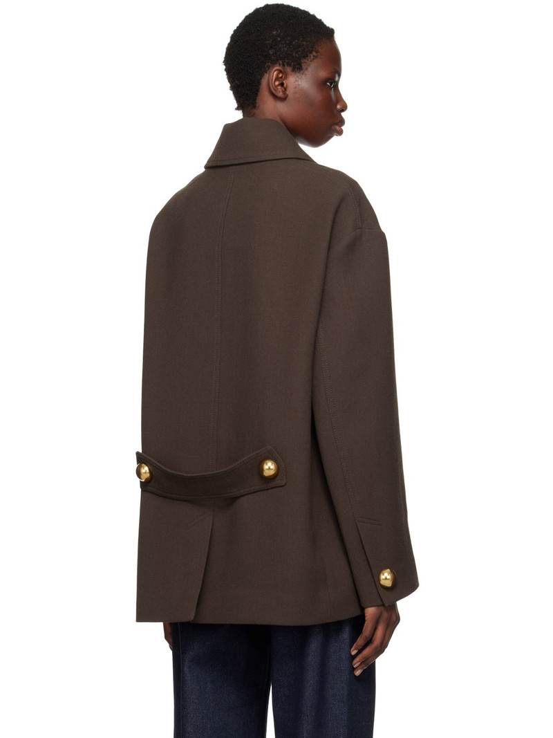Brown Short Belted Coat 3