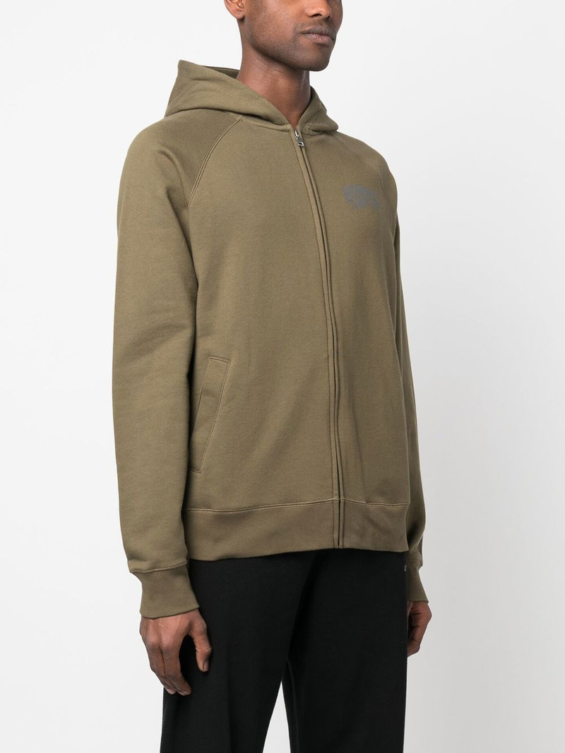 logo-print zip-up hoodie 3