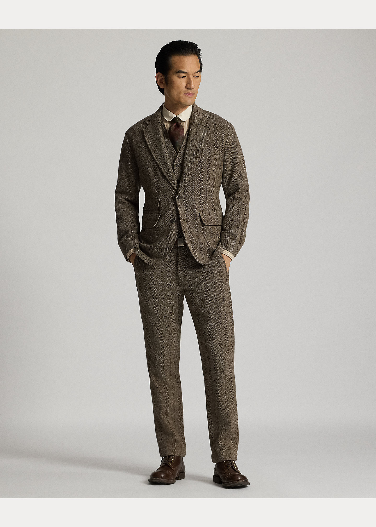 Wool-Cotton Herringbone Officer’s Pant - 2