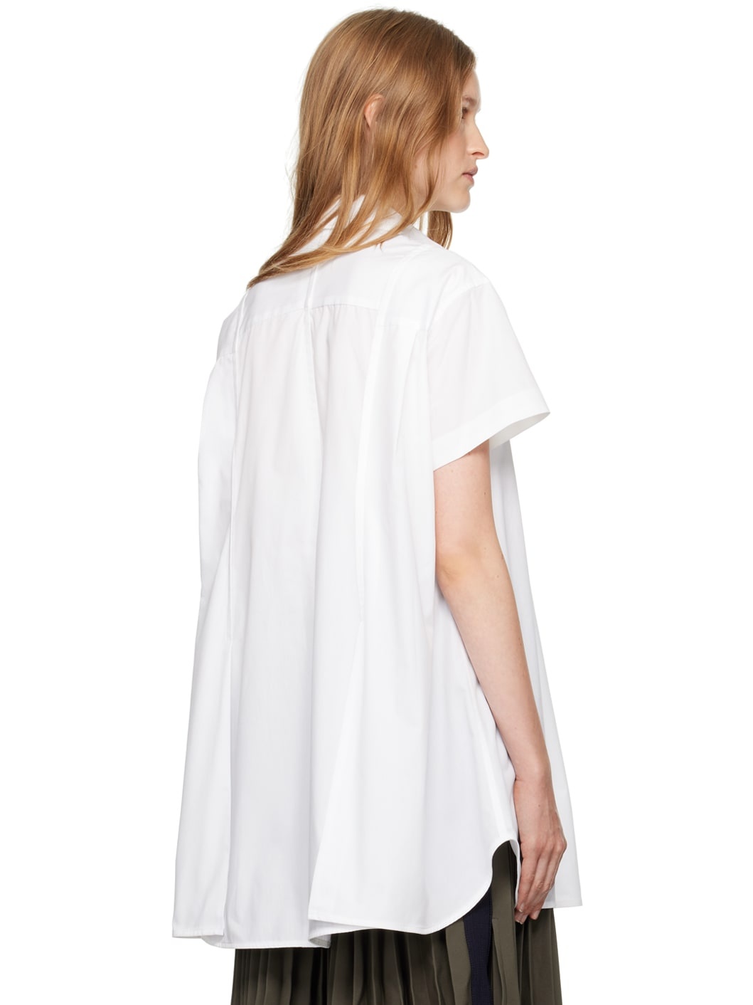 White Paneled Shirt - 3
