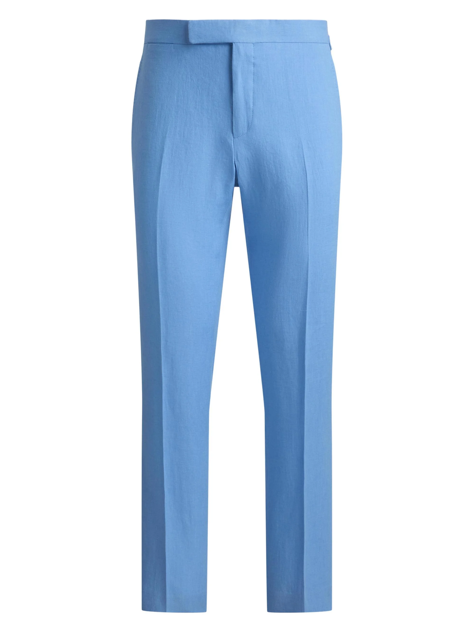 Men's Solid Linen Pants - Sky Blue - 1