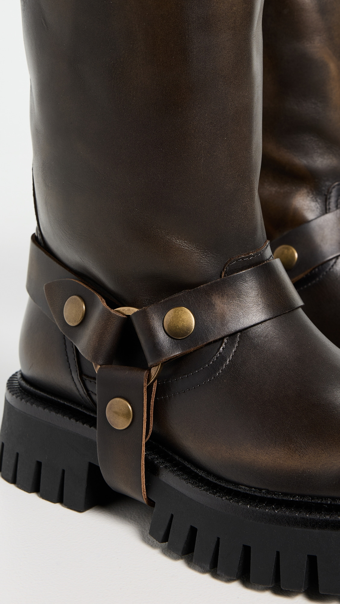 Kurt Chunky Sole Distressed Boots - 6