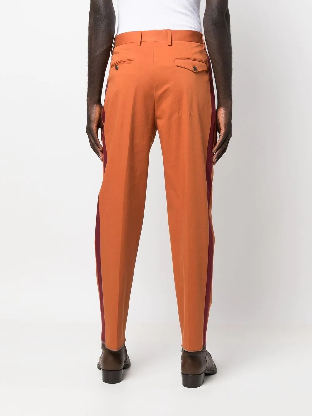 side stripe tailored trousers - 4