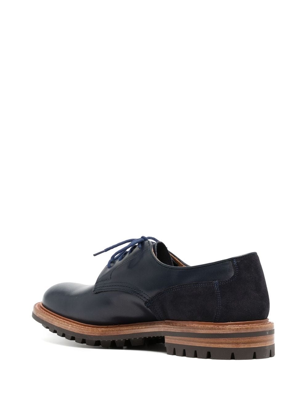 panelled lace-up derby shoes - 3