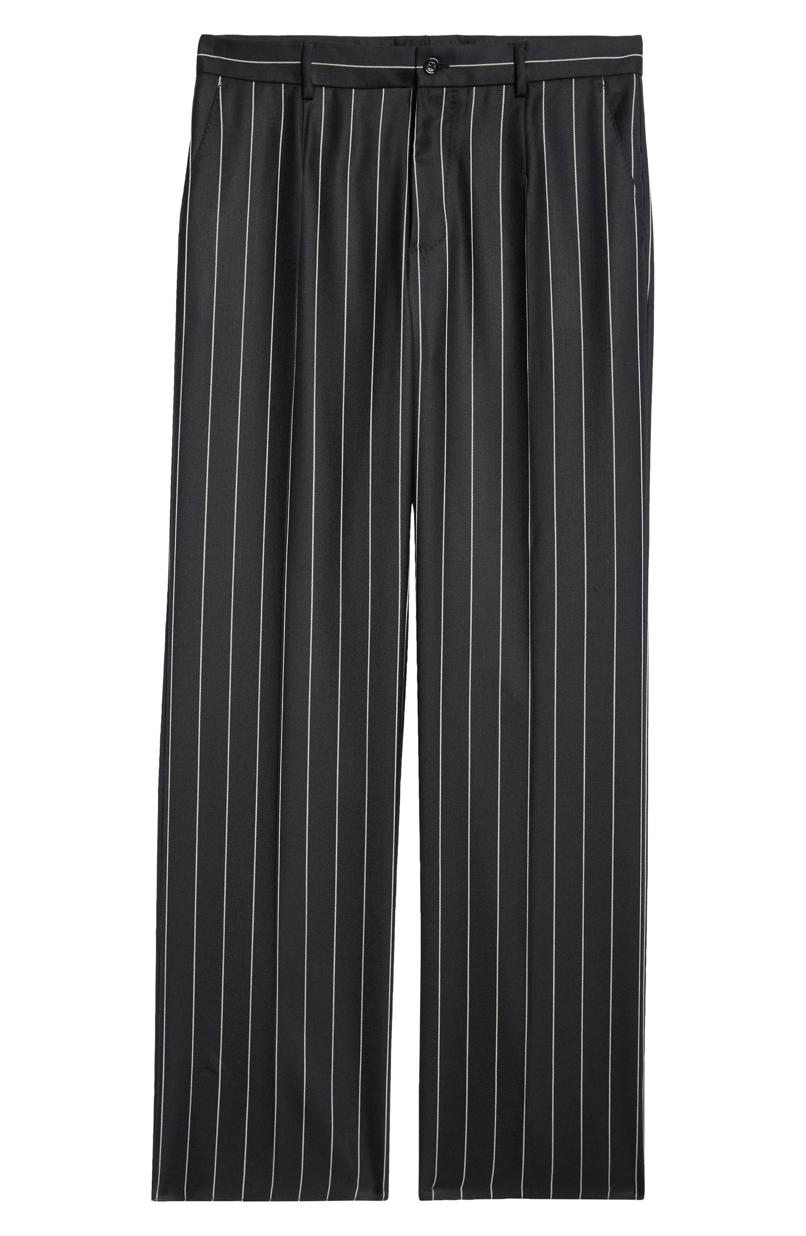 Pinstripe Wool Trousers - 6