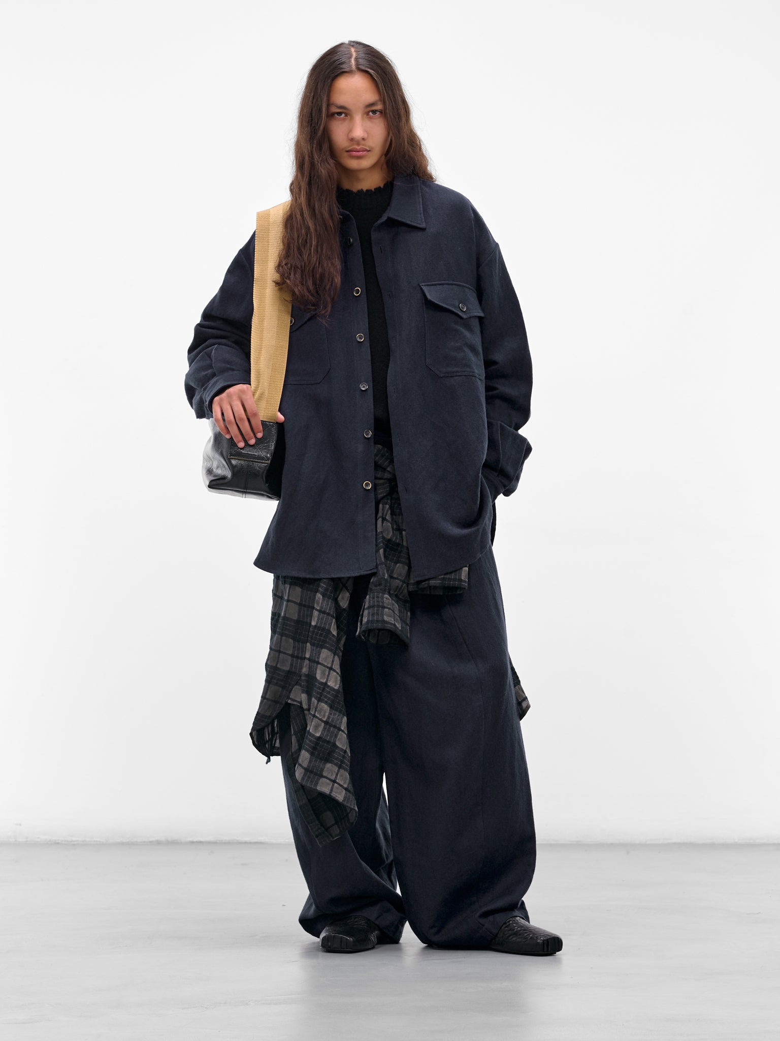 Navy Paw Wide Tailored Trousers - 6
