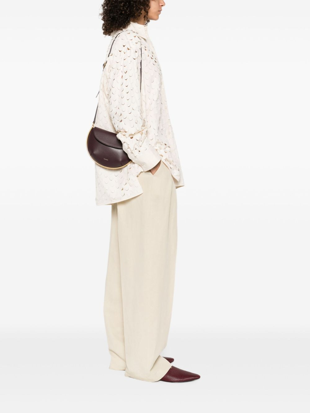 mini Kate crescent-frame calf leather bag - 2