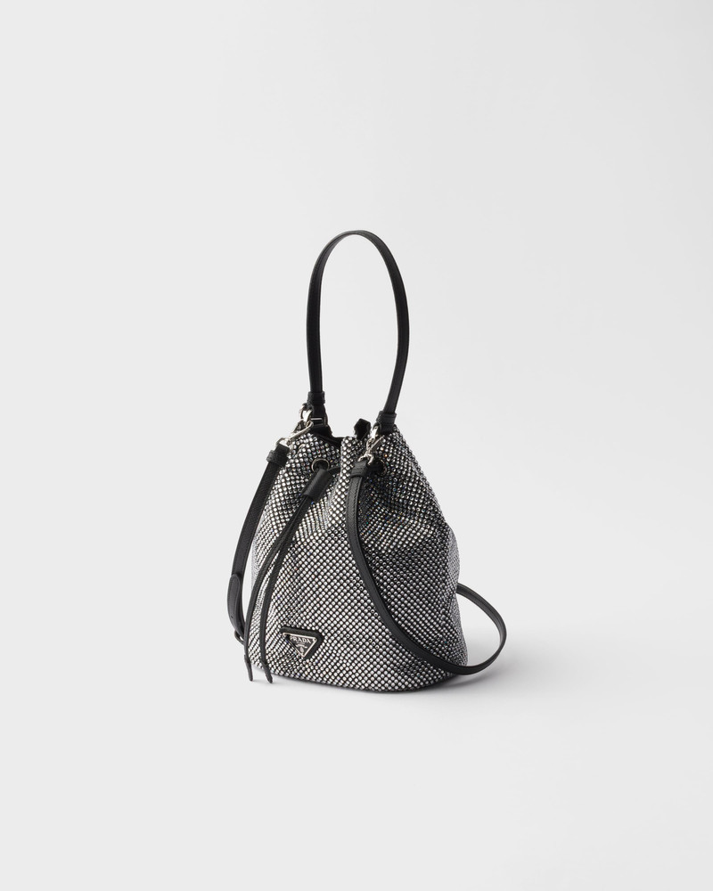 Prada Mini crystal-studded satin bag outlook