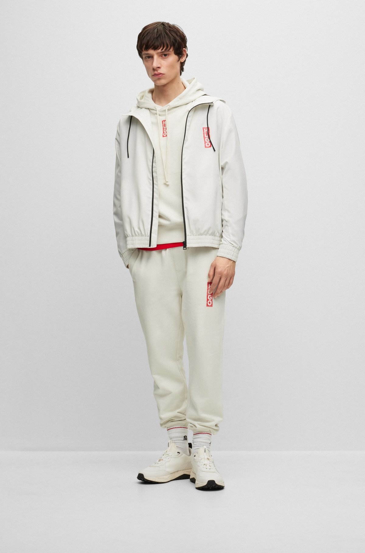 COTTON-TERRY TRACKSUIT BOTTOMS WITH VERTICAL LOGO - 4
