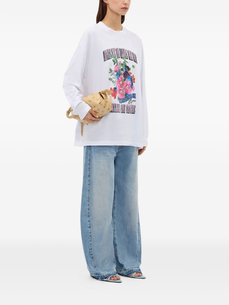 MSGM floral print long sleeve T-shirt outlook
