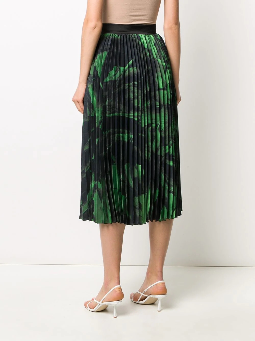 brushstroke plissé skirt - 4