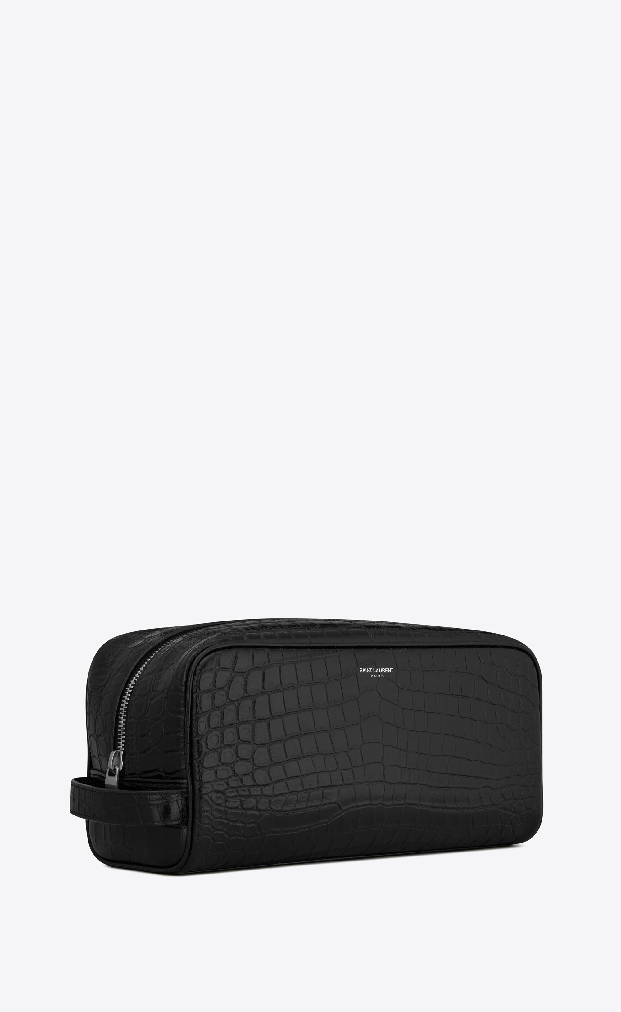 grooming case in crocodile-embossed matte leather - 5