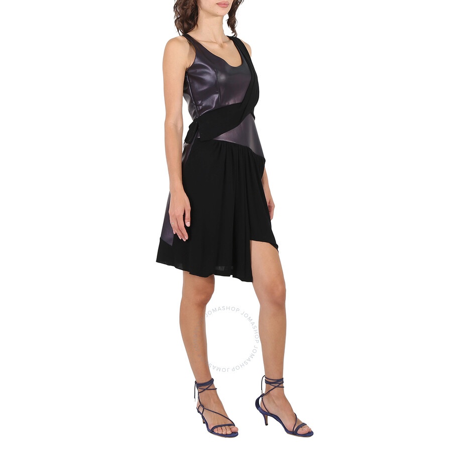 Atlein Ladies Mixed Jersey Draped Dress - 2