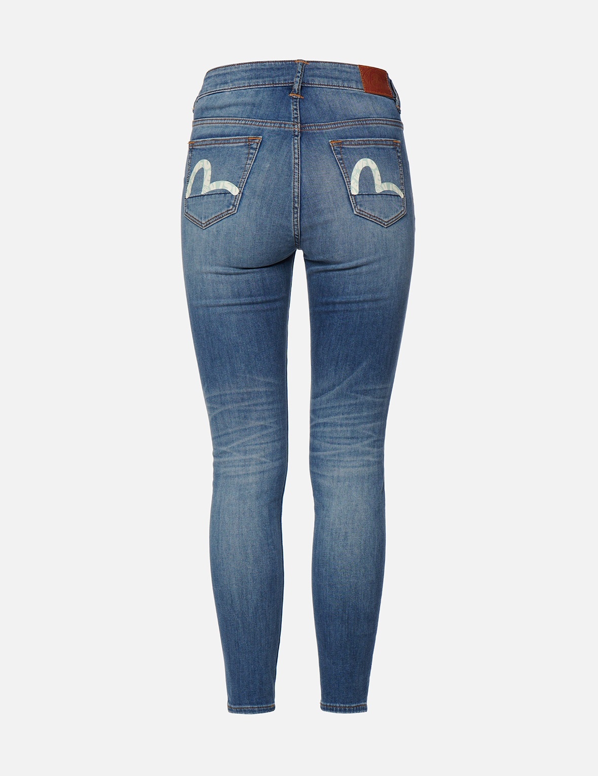LOGO-PATTERN SEAGULL PRINT SKINNY JEANS - 1