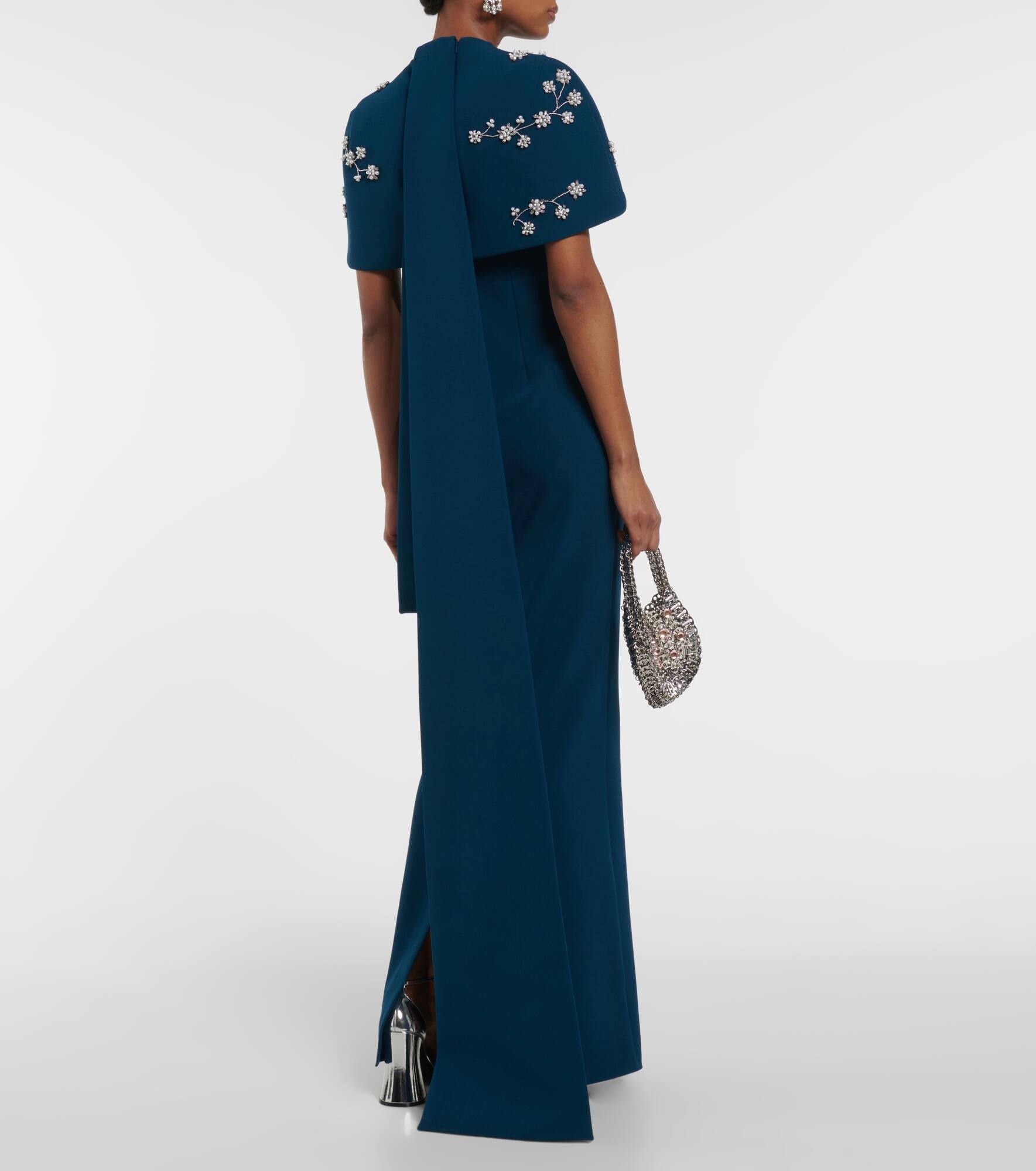 Embellished crêpe gown - 3
