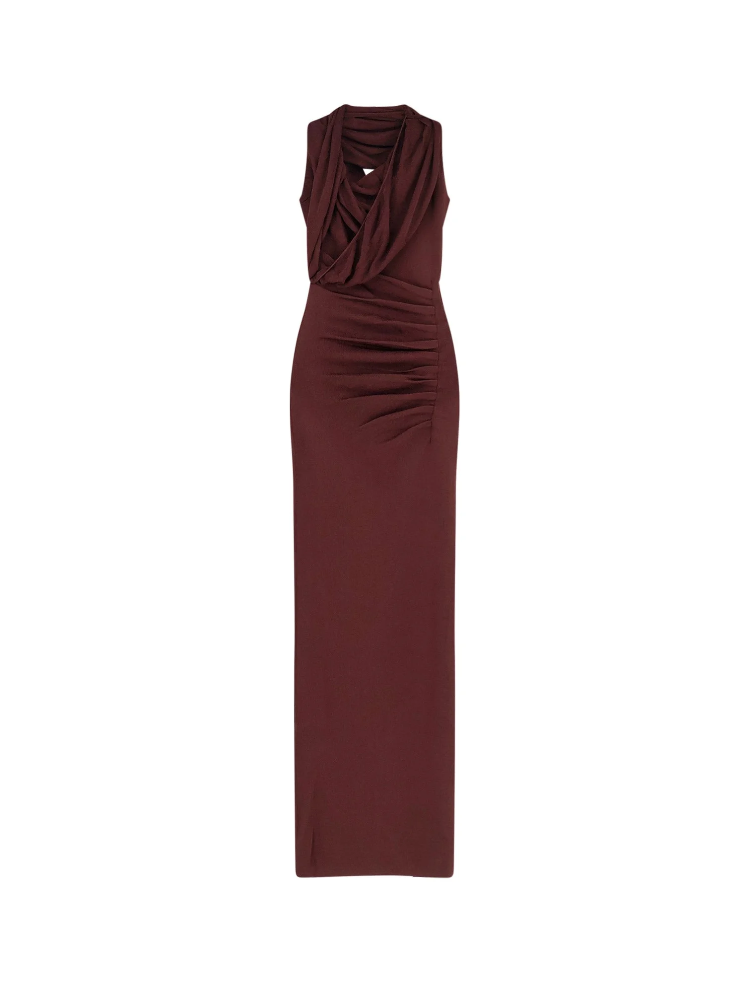 Draped Knitted Long Dress - 1