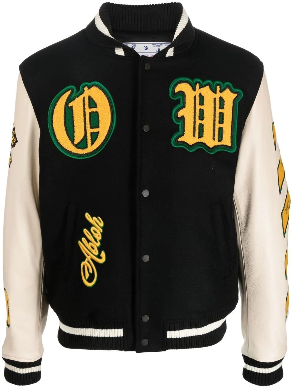 logo-patch varsity jacket - 1